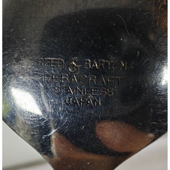 Reed & Barton Rebacraft Stainless Steel Bamboo Dinner Soup Spoons Oval Set Of 4 - Picture 3 of 4